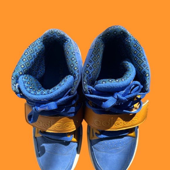 Adidas Mutombo TR Block Vivid Blue Gold Men’s size 10 D65544 - Picture 6 of 8